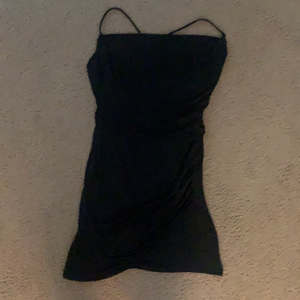 Black slip dress